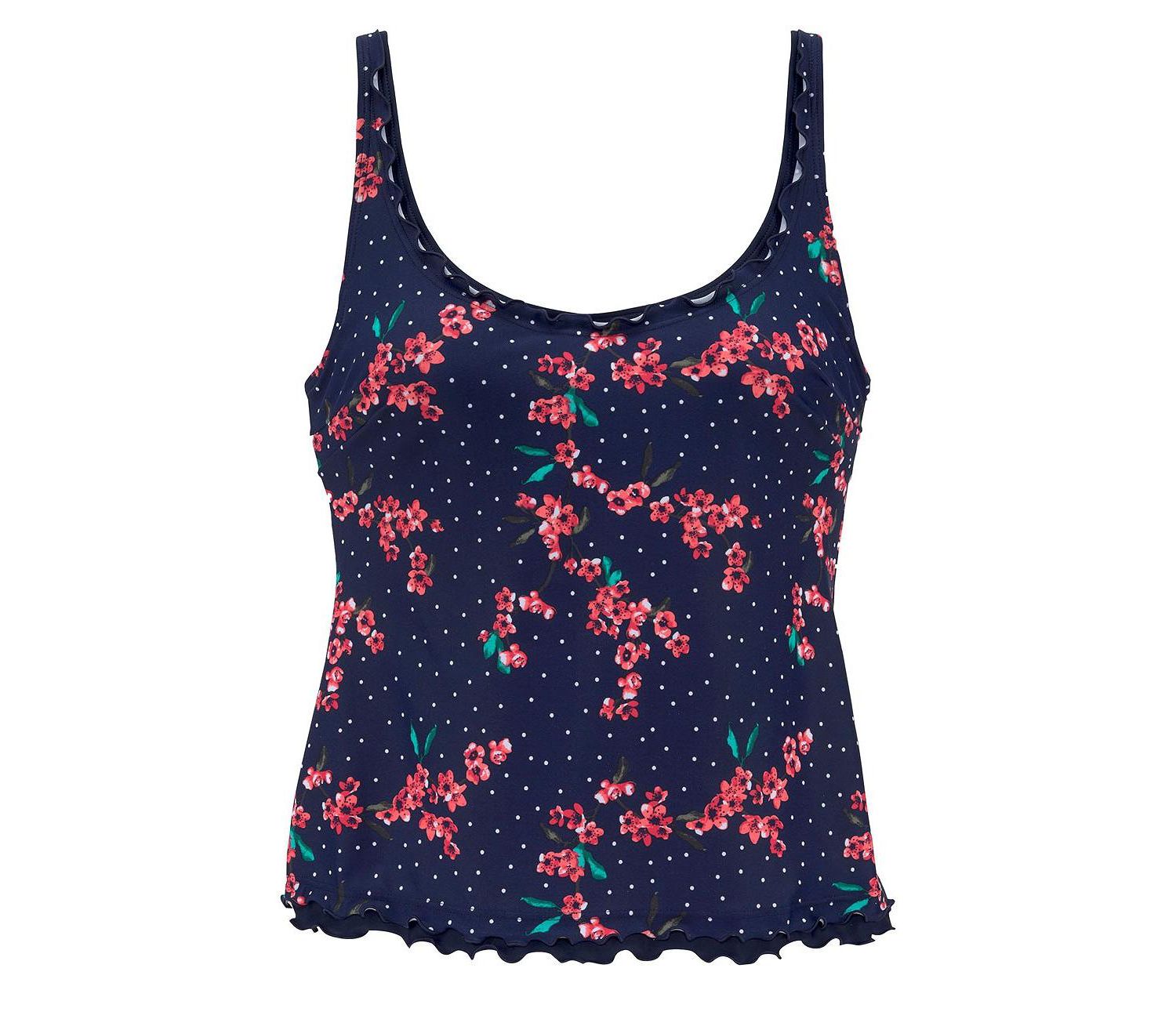Women's Floral Print Blossom Everyday Comfort Underwire Tankini Top