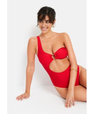 Women's One Shoulder One Piece Swimsuit