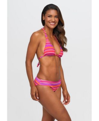 Women's Striped Classic Bikini Swimsuit Bottom
