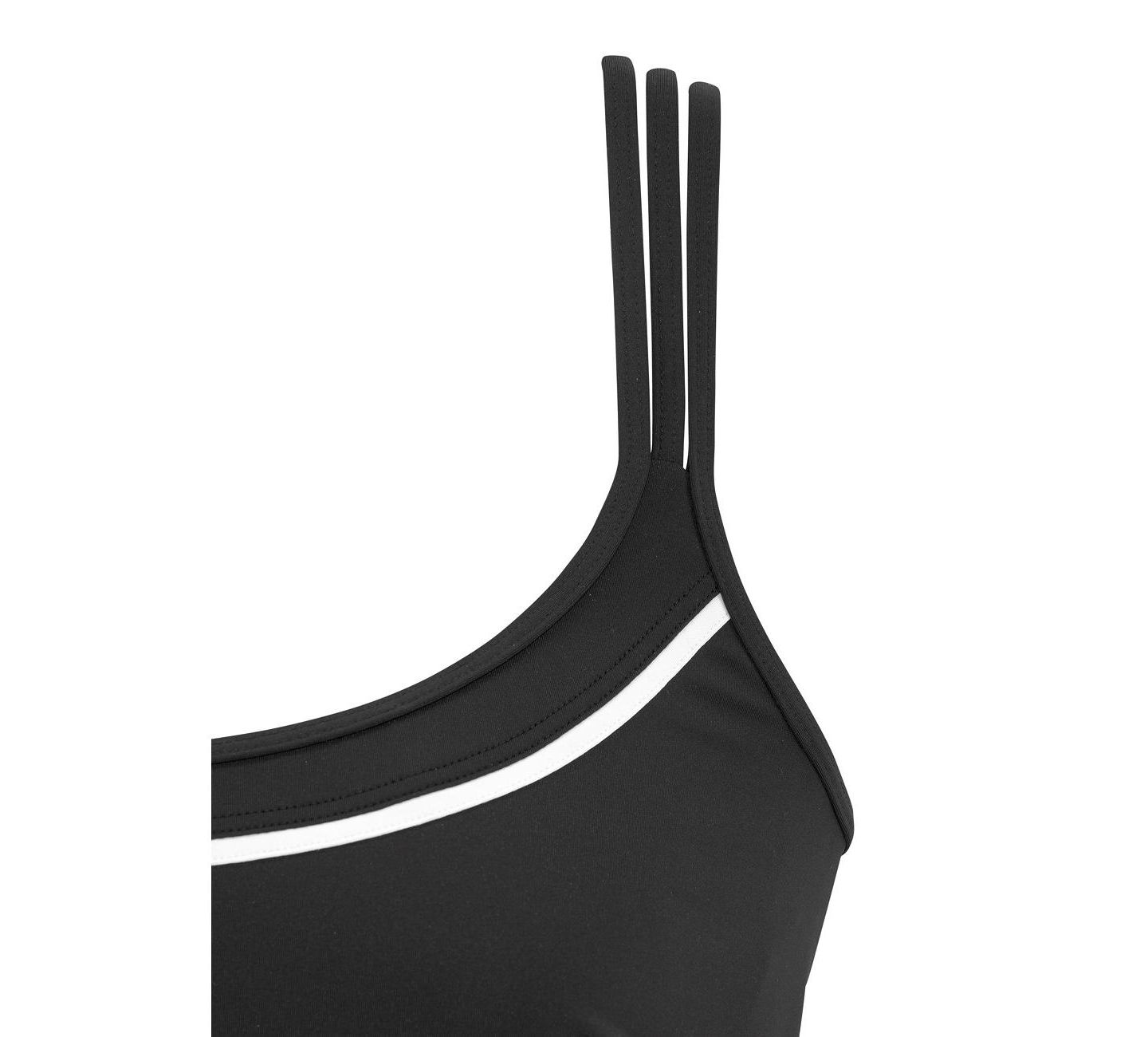 Верх бикини Tankini, на косточках — LASCANA, цвет: Чёрный — фото 4