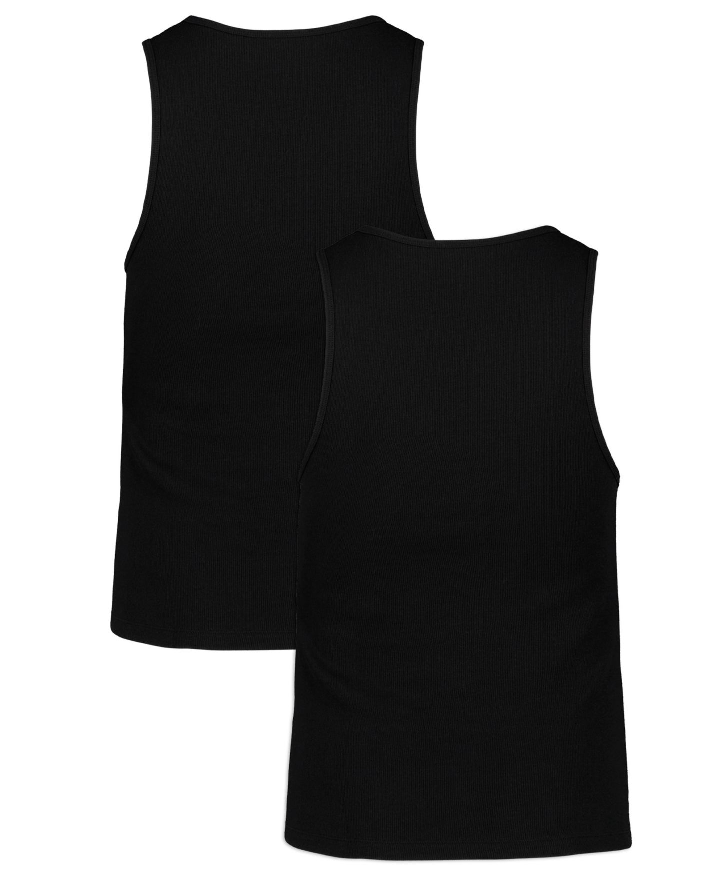 Мужские топы Under Armour 2pk. Ribbed Performance Tank Tops, цвет: Чёрный — фото 5