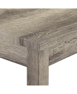 5-Piece Counter Height Dining Table Set with Upholstered Stools, Wood Grain MDF Top and Solid Wood Legs, Space-Saving Table Set