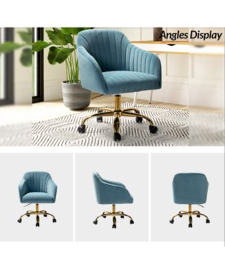 Velvet Home Office Desk Chair Height Adjustable Chair