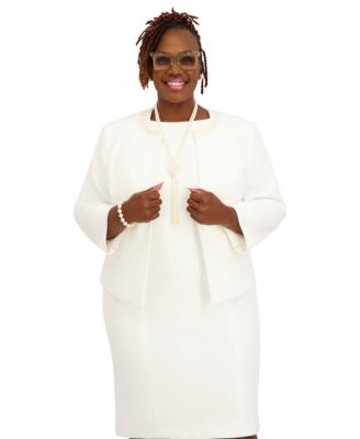 Women's Imitation Pearl Embellished Cardigan, Regular and Plus Size