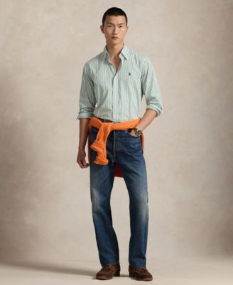 Men's Classic-Fit Striped Poplin Shirt