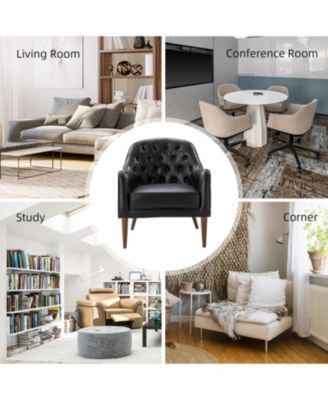 Classic Melisa 28.5" Wide Genuine Leather Barrel chair