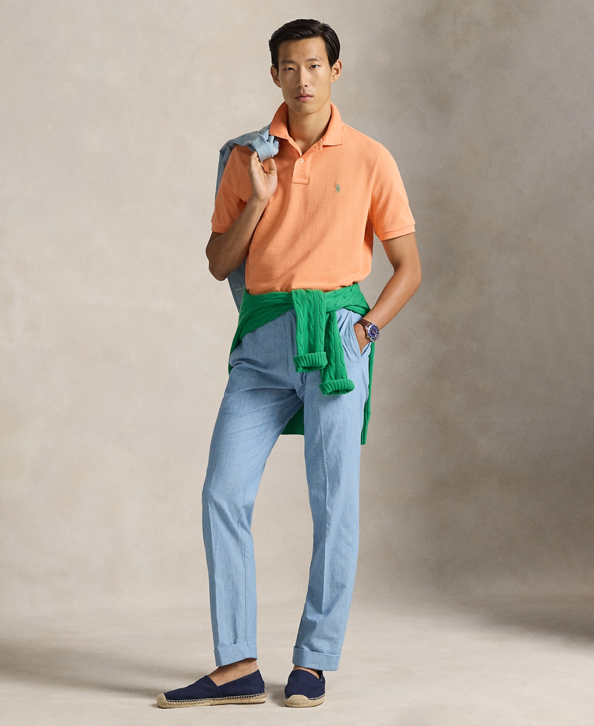 Polo Ralph Lauren The Iconic Mesh Polo Shirt In Orange