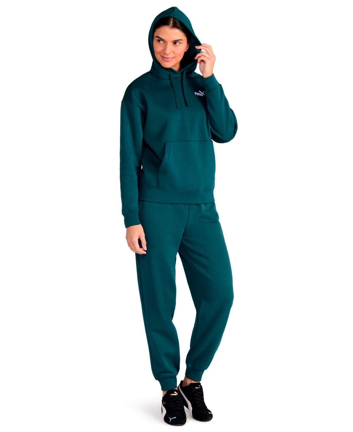 Puma Women's Essential Comfort Fit Hoodie In Green