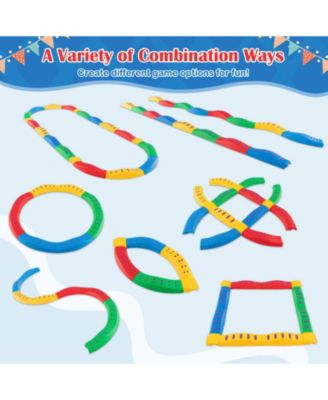 Colorful Kids Wavy Balance Beam with Textured Surface and Non-slip Foot Pads