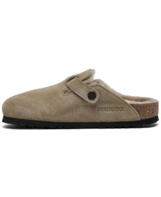 Women's Boston Shearling Suede Leather Clogs from Finish Line