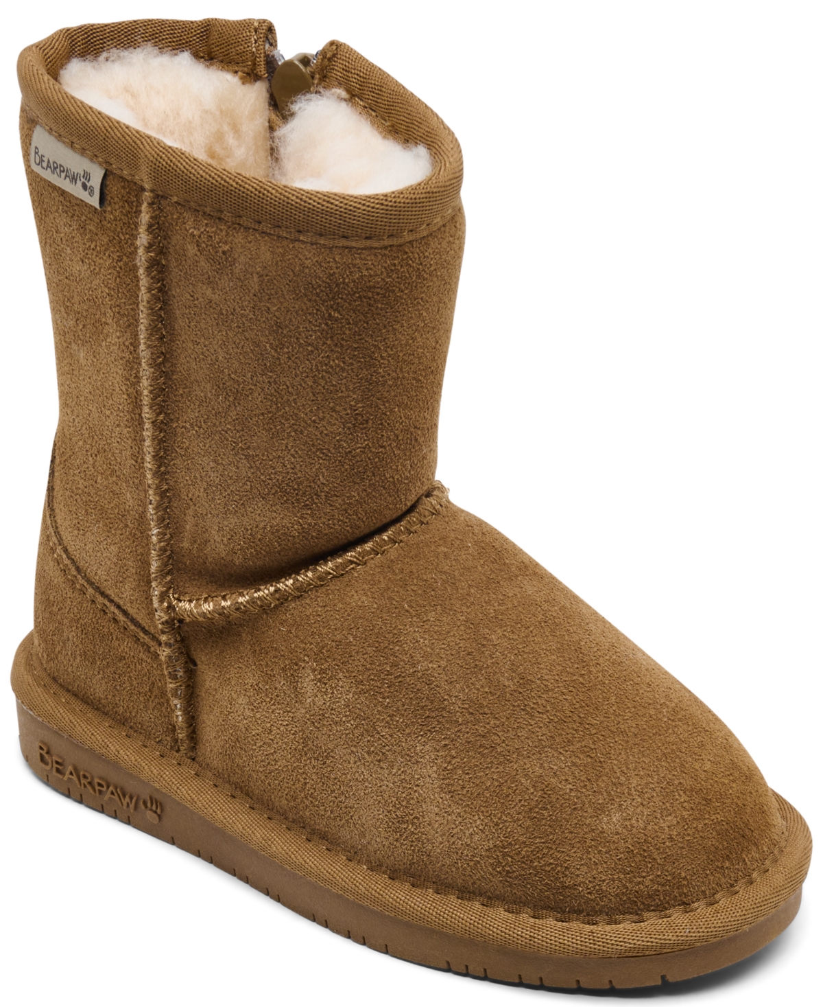 Bearpaw Toddler Girl's Emma Zipper Casual Boots From Finish Line In Brown