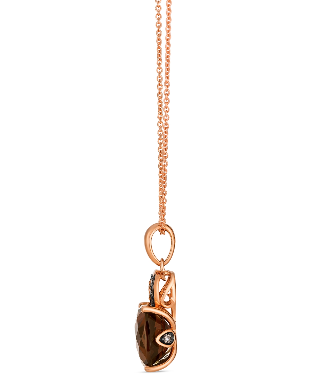 Le Vian Vanilla Diamond (0.04 ct. t.w.) and Chocolate Diamond Necklace (0.08 ct. t.w.) in 14k Strawberry Gold