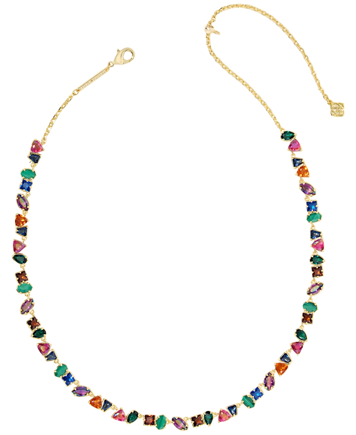 Kendra Scott Malachite Isabelle Tennis Necklace In Multi