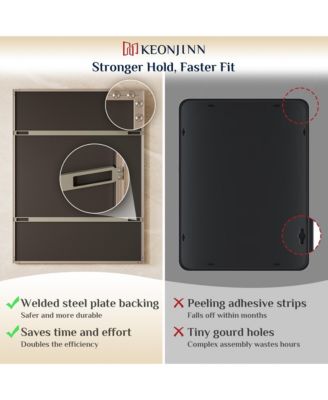 Inch Brushed Nickel Bathroom Vanity Mirror Metal Framed Over Sink Wall Mirror Horizontal/Vertical