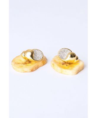 Lexi Crystal Seashell Stud Earrings