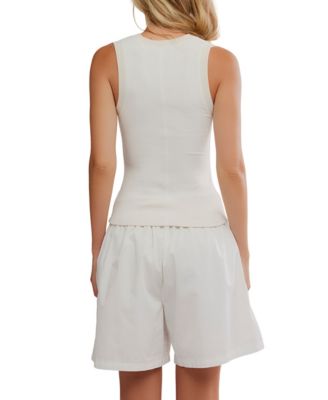 Women's Longer Days Ribbed Scoop Neck Tank Top