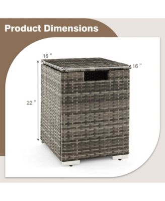 2-in-1 Patio Rattan Gas Propane Tank Cover for 20 lbs Propane Tanks