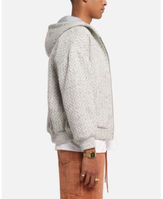 Men's Boucle Tweed Zip Hoodie