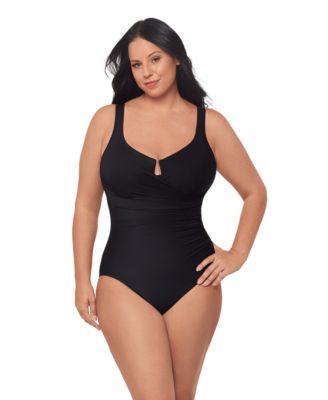 Plus Size Escape Underwire Allover-Slimming Wrap One-Piece Swimsuit