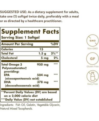 Triple Strength Omega-3 ,950 mg ,50 S Gels