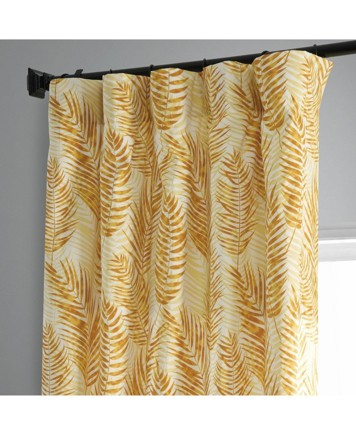 Half Price Drapes Kupala Floral Printed Cotton Room Darkening Curtain