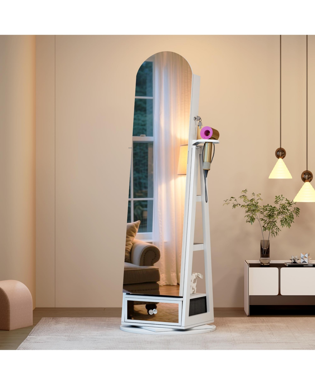 Vlsrka Solid Wood Full Length Mirror