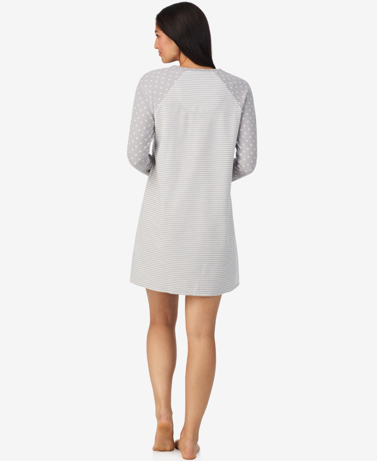 Cuddl Duds Women's Long Sleeve Sleepshirt In White