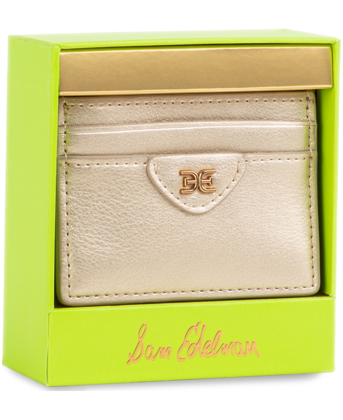 Sam Edelman Holiday 5-Slot Card Case - Gold