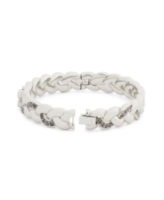 Faux Stone Signature C Braided Bangle Bracelet