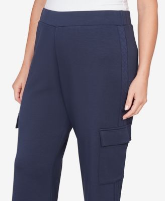 Plus Size Luxe Knit Cargo Ankle Pants