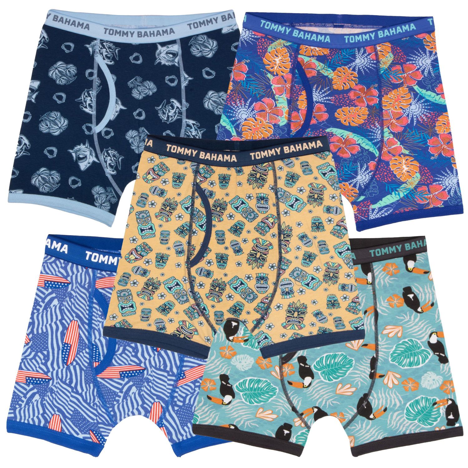 Boys 5-Pack Cotton Boxer Briefs Underwear