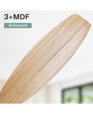 52-inch Modern White 3-Blade Flush Mount with Light and Remote Control