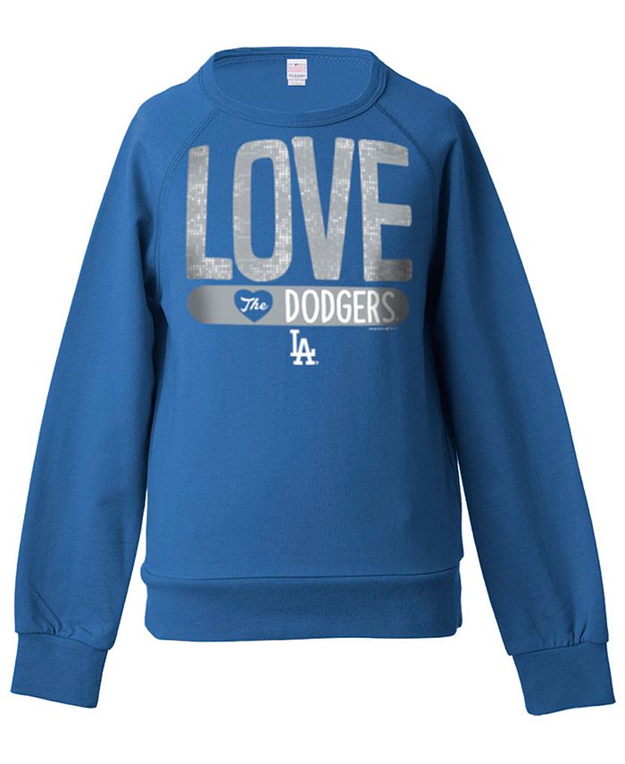 5th & Ocean Los Angeles Dodgers Sequin Raglan Sweatshirt, Girls (4-16) -  Macy's