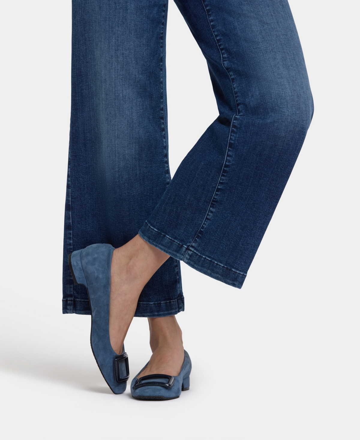 Nydj Women's Teresa Wide Leg Ankle Hem Jeans In Blue