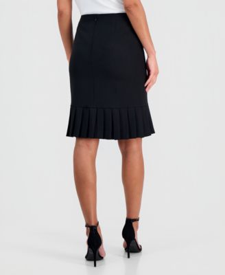 Women's Pleated-Hem Midi Skirt
