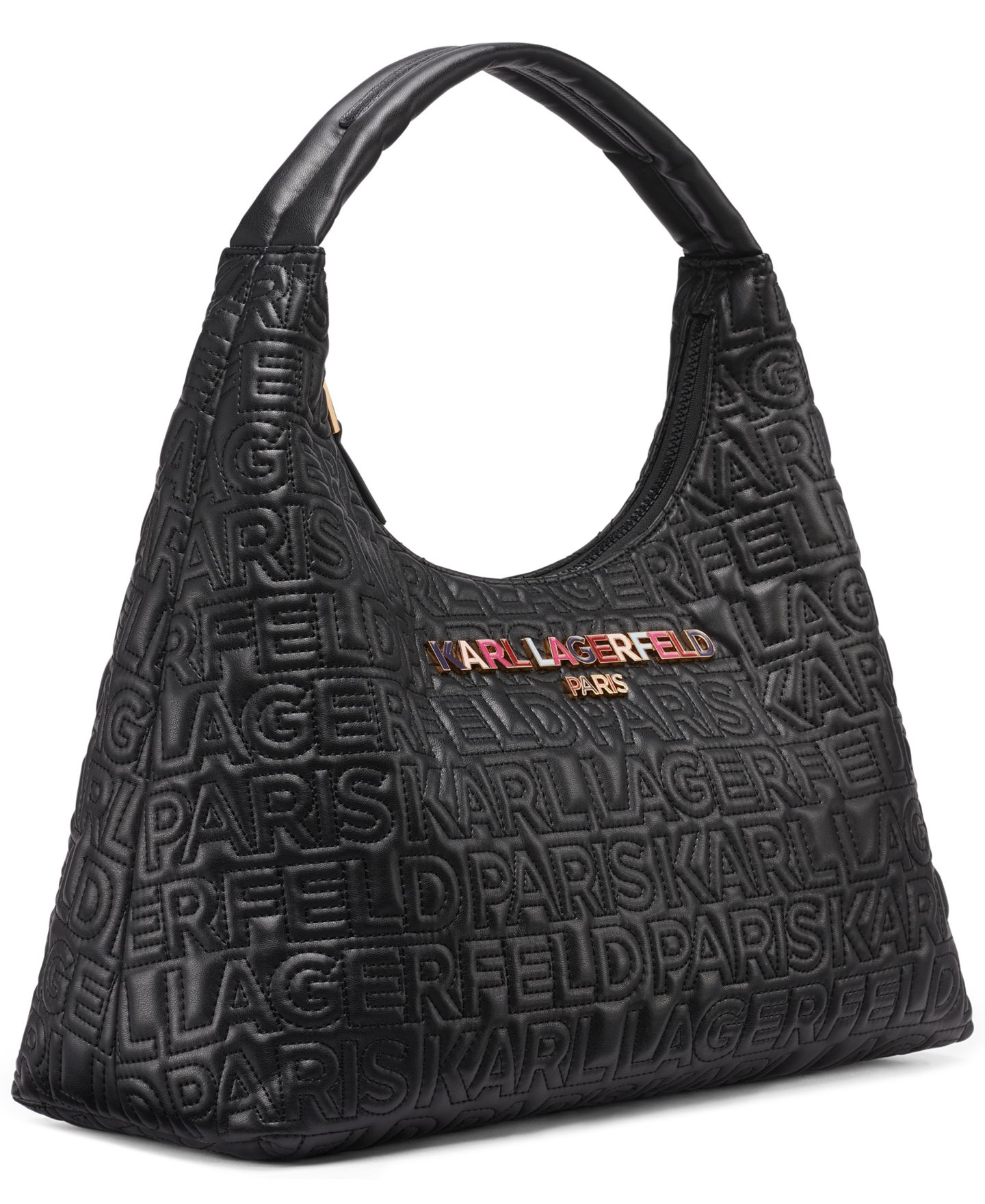 Женская сумка KARL LAGERFELD PARIS Voyage Large Hobo, цвет: Чёрный разноцветный — фото 3