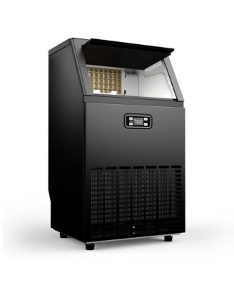 33-lb Ice Storage Capacity 100-lb Ice Per day Cubed Ice Maker (Black)