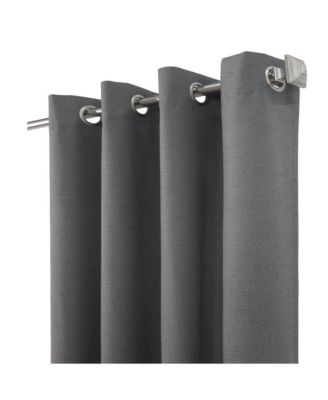 Ventura Blackout Grommet Curtain Panel Pair Frame Your Windows with Subtle Slub Textured Motif Each 78" x 84" Dark