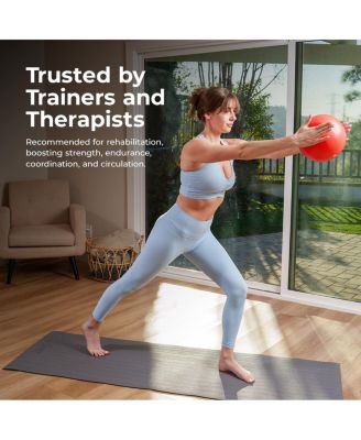 Premium 9" Mini Exercise Ball, Extra Thick Anti-Burst PVC, Non-Slip & Odorless
