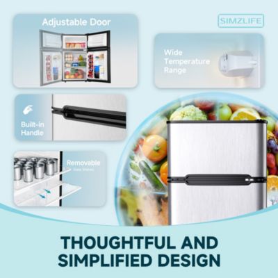 3.2 Cu.Ft. Freestanding Mini Fridge with Freezer