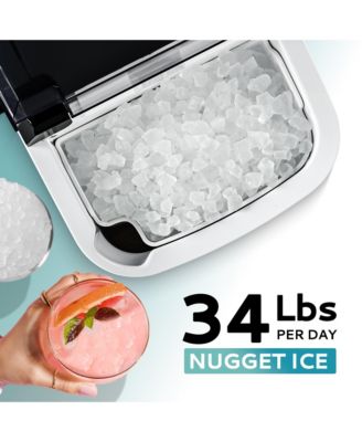 Euhomy 34-lb Ice Per day Countertop or portable Nugget/Pebble Ice Maker ( Black )