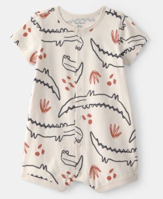 Carter's - Baby Boys' Alligator Printed Snap-Up Romper