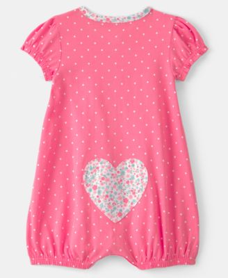 Baby Girls' Heart Graphic Snap-Up Romper