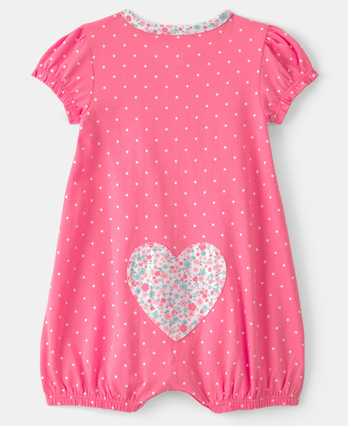 Carter's Baby Girls Heart Graphic Snap-up Romper In Pink