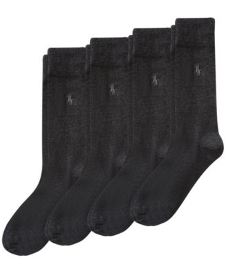 Macys Exclusive Men's Flat Knit Slack Dress Socks, 4-Pack