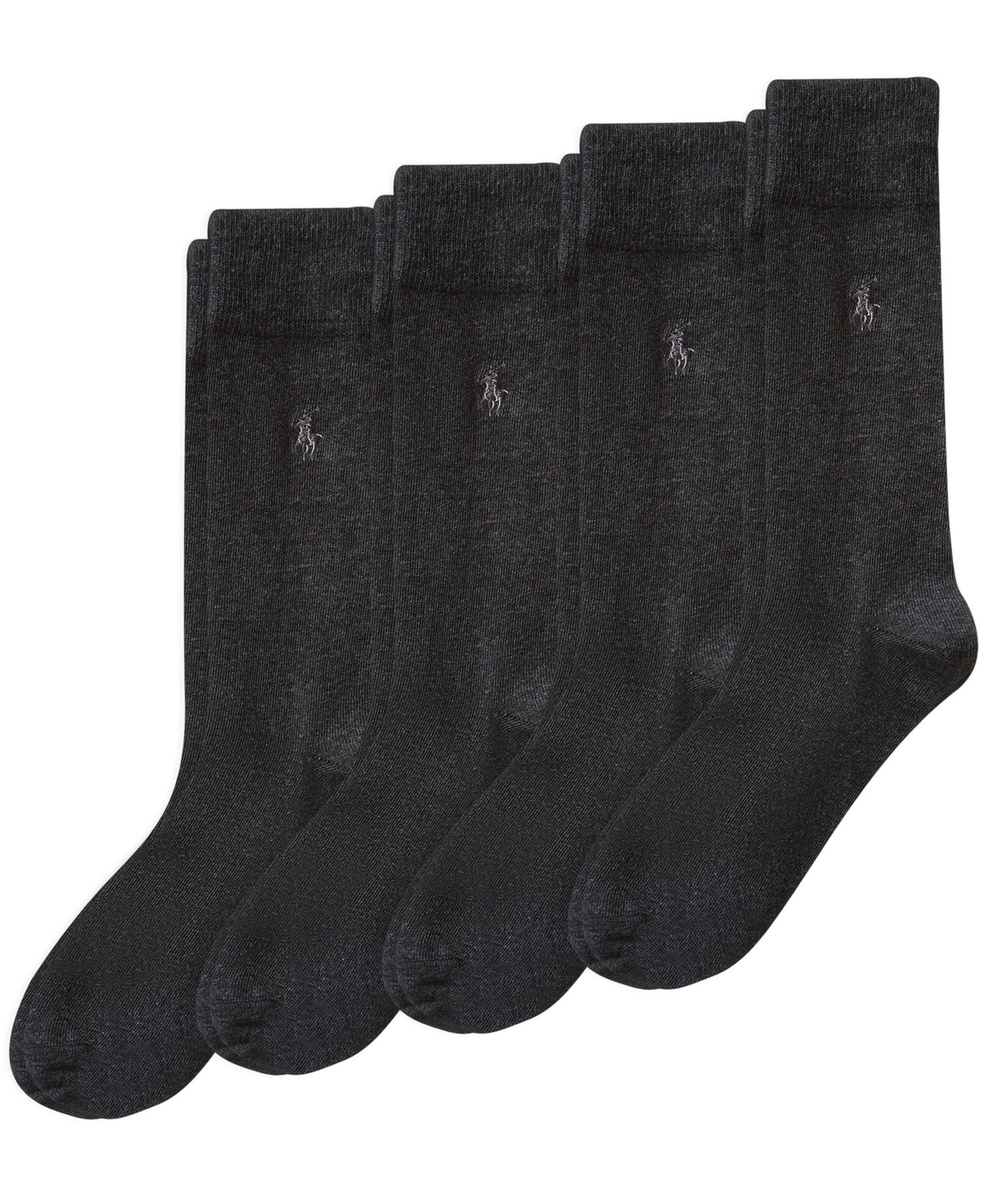 Men's Flat Knit Slack Dress Socks, 4-Pack