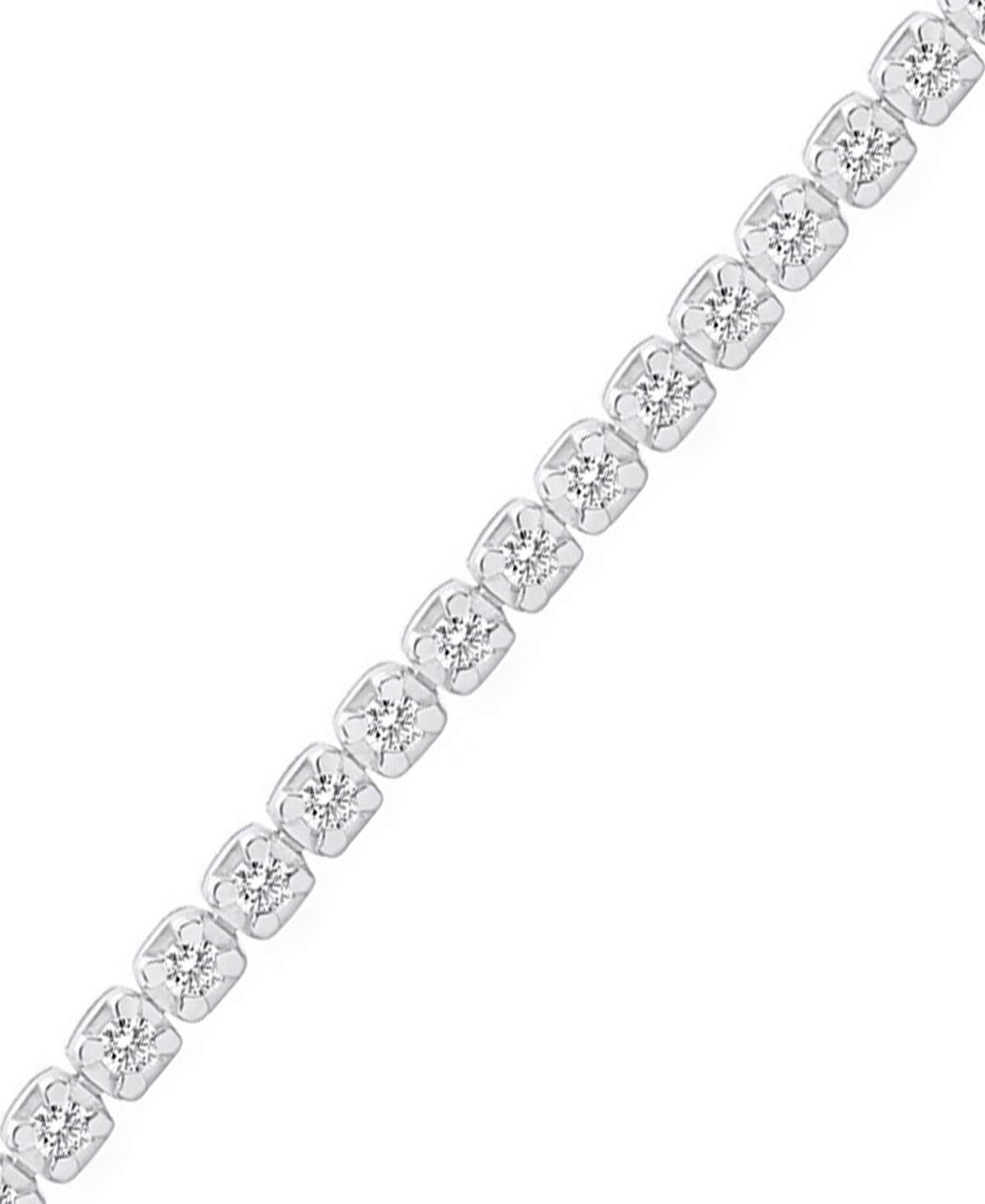Forever Grown Diamonds Lab-grown Diamond Bracelet (1 Ct. T.w.) In Sterling Silver (also In 14k Gold Plated Sterling Silver) In Silver