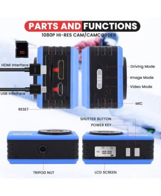 HD 1080P Waterproof WiFi Sports Action Camera with LCD Screen & Mount – 8MP Mini Camcorder