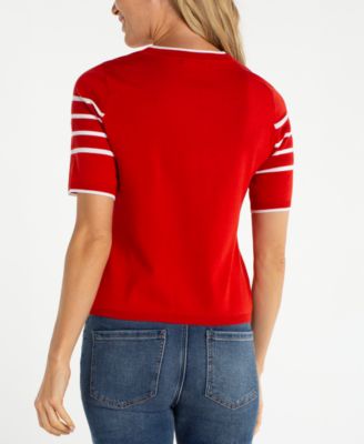 Women's Short-Sleeve Crewneck Sweater