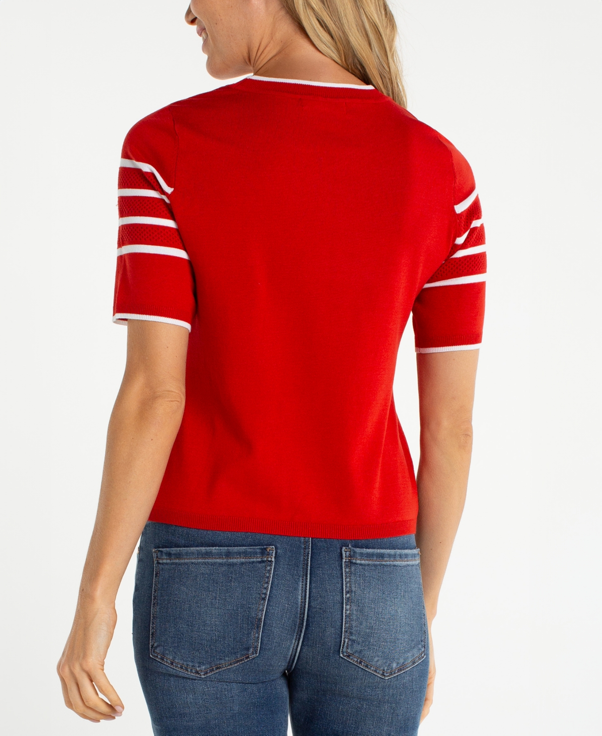 Liverpool Los Angeles Women's Short-Sleeve Crewneck Sweater